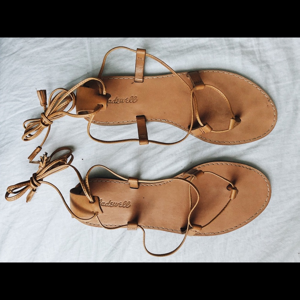 Madewell Boardwalk Lace up Sandals